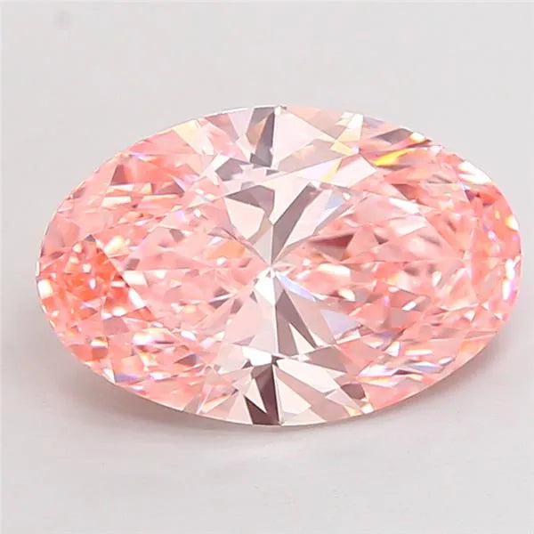 5.00ct Oval Lab Grown Diamond (Colour Fancy Vivid Pink, Clarity VS1, IGI Certified)