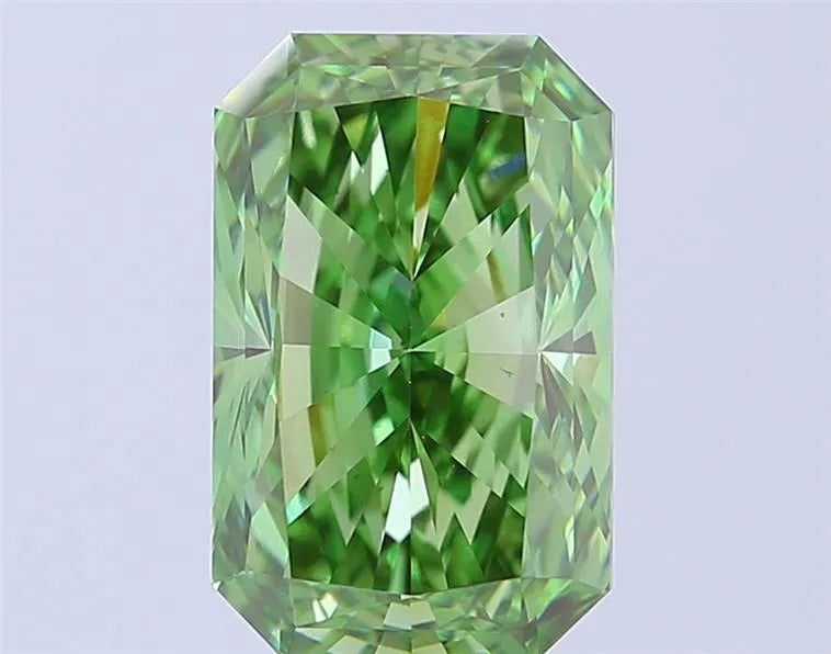 5.00ct Radiant Lab Grown Diamond (Colour Fancy Vivid Green, Clarity VS1, IGI Certified)
