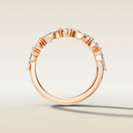 692.2 - Marquise and Round Shaped Half Eternity Band, view 10