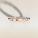 692.2 - Marquise and Round Shaped Half Eternity Band, view 12