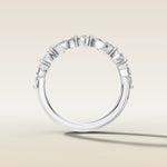 692.2 - Marquise and Round Shaped Half Eternity Band, view 6