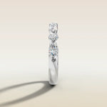692.2 - Marquise and Round Shaped Half Eternity Band, view 7