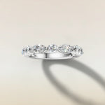692.2 - Marquise and Round Shaped Half Eternity Band, view 8