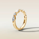 692.2 - Marquise and Round Shaped Half Eternity Band, view 1