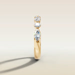 692.2 - Marquise and Round Shaped Half Eternity Band, view 3