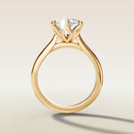 Marquise Tulip Six Petal engagement ring in yellow gold, front view