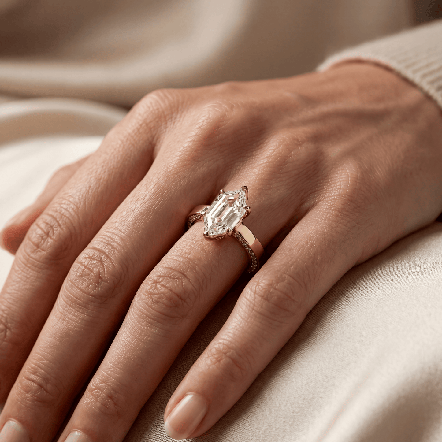 Dutch Marquise Tulip Hidden Pave