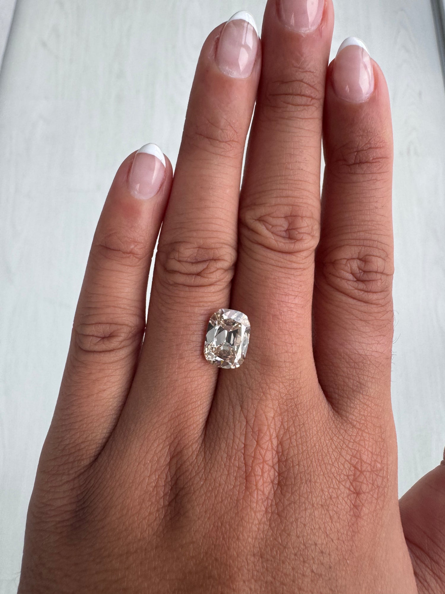 4.00ct Old Mine Cushion Champagne Diamond