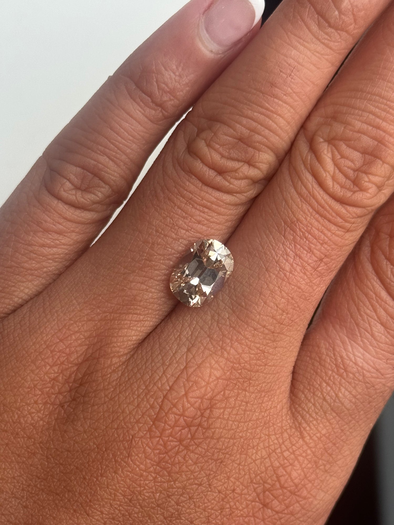 3.04ct old mine cushion champagne diamond, O-P colour VS1, loose stone at Smiro Studio Toronto