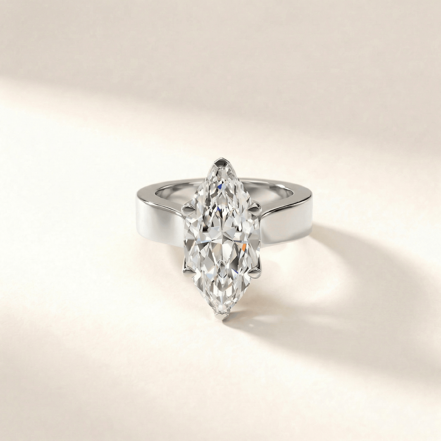 Marquise Tulip Thick Band