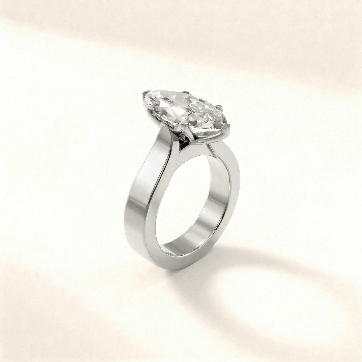 Marquise Tulip Thick Band
