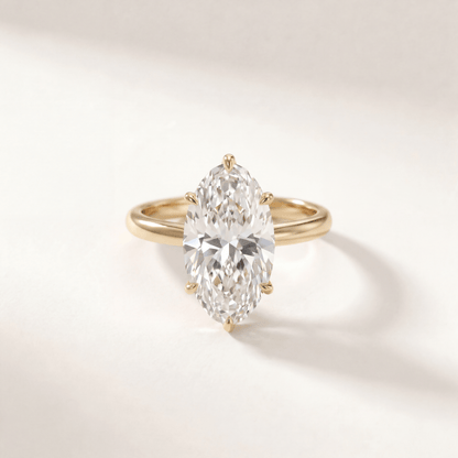 Moval Tulip Six Petal Hidden Halo