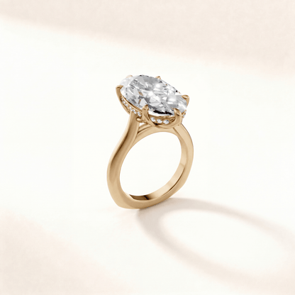 Moval Tulip Six Petal Hidden Halo