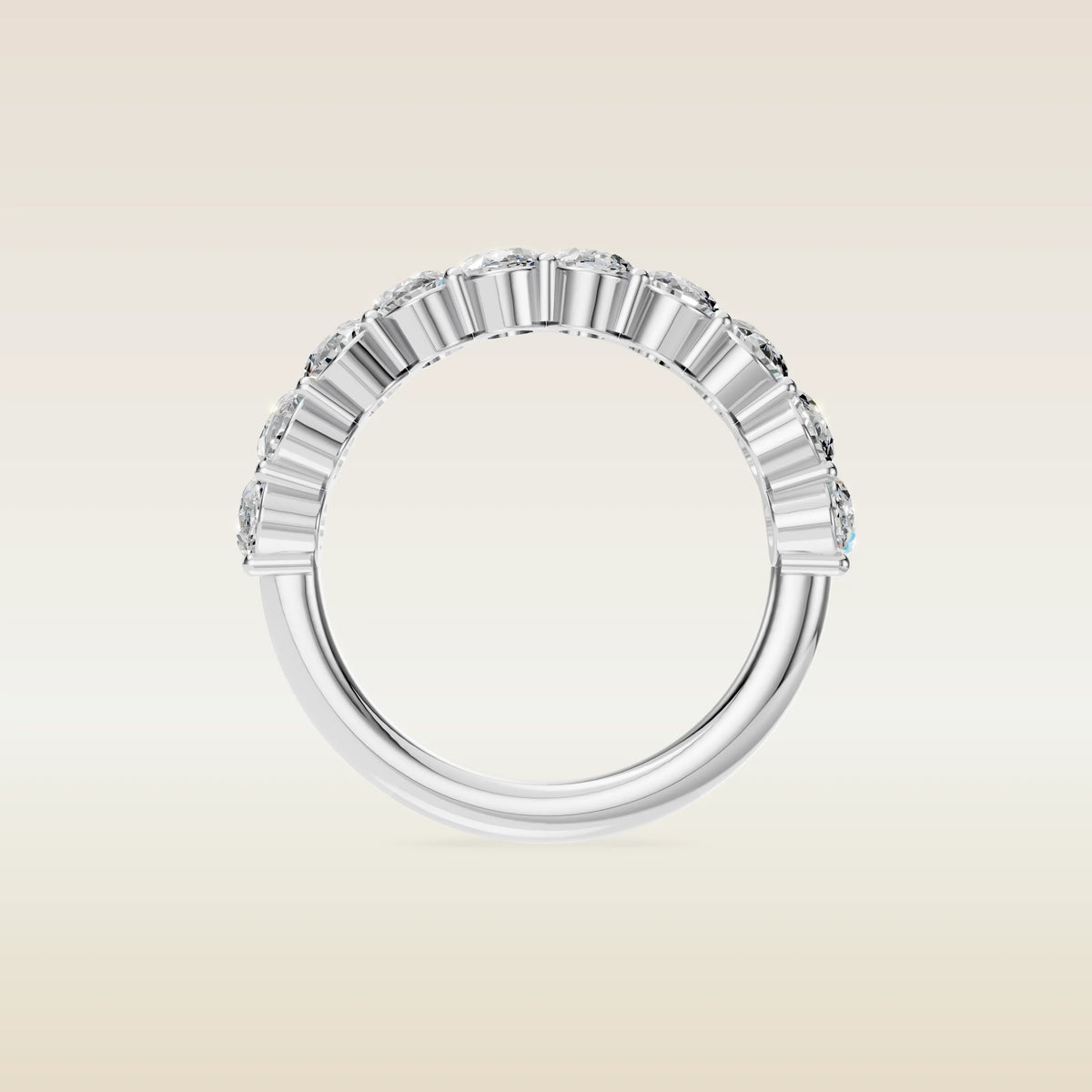 Oval Half Eternity Band, view 6