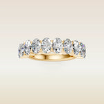 Oval Half Eternity Band, view 4