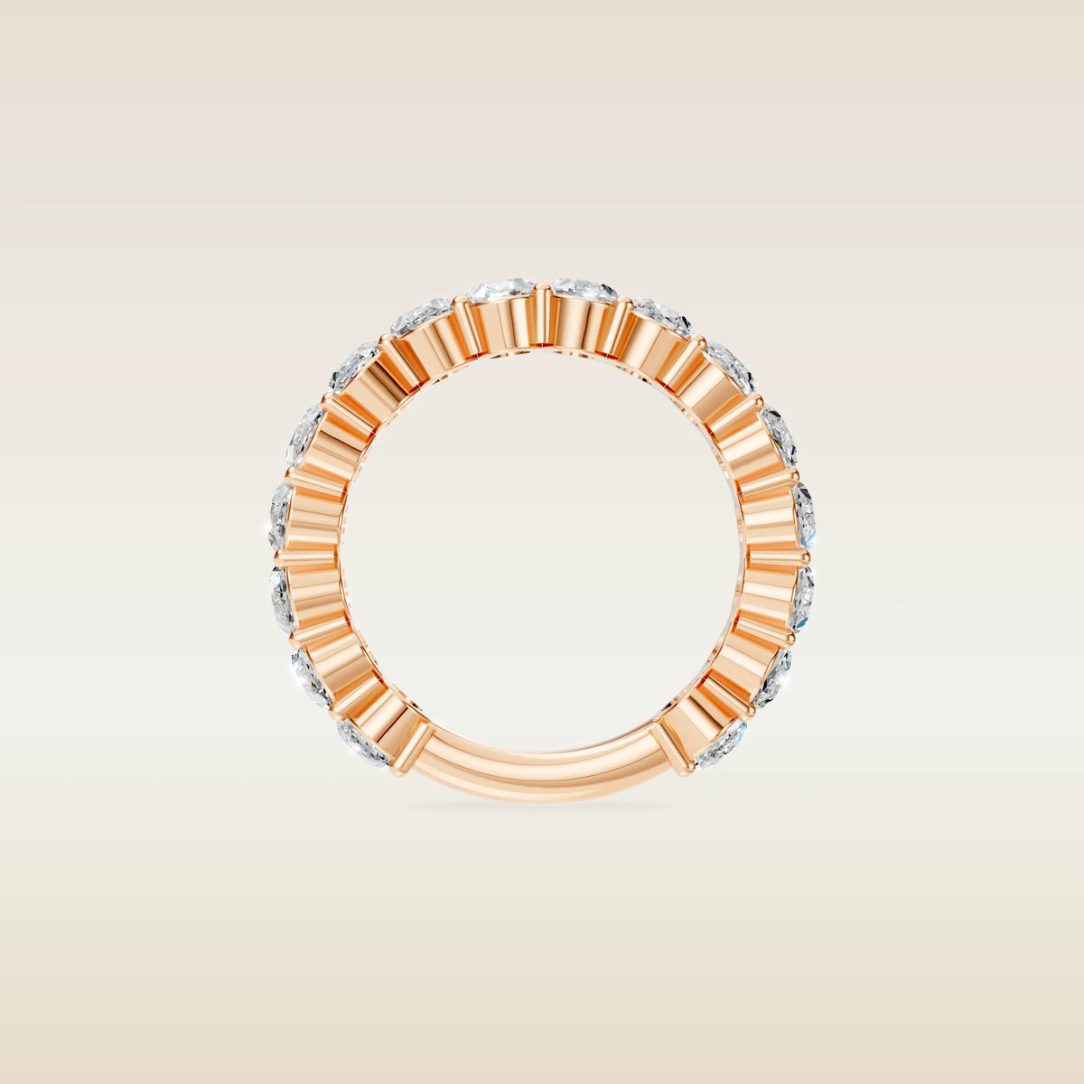 Oval Shaped 3/4 Eternity Band, view 10