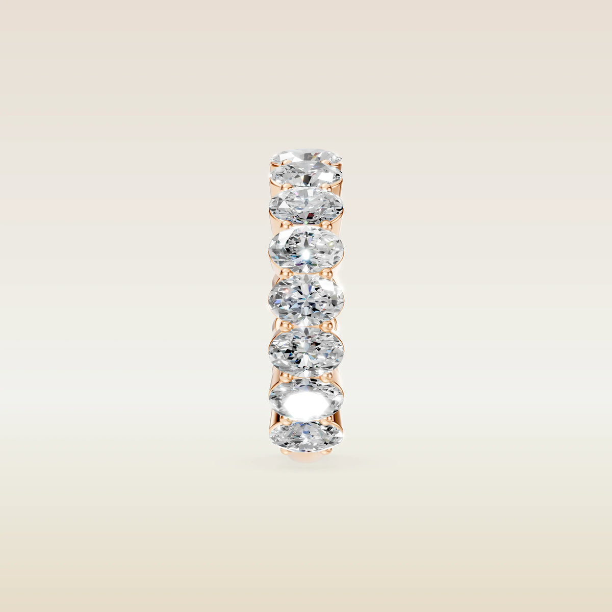 Oval Shaped 3/4 Eternity Band, view 11