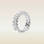 Oval Shaped 3/4 Eternity Band, view 5
