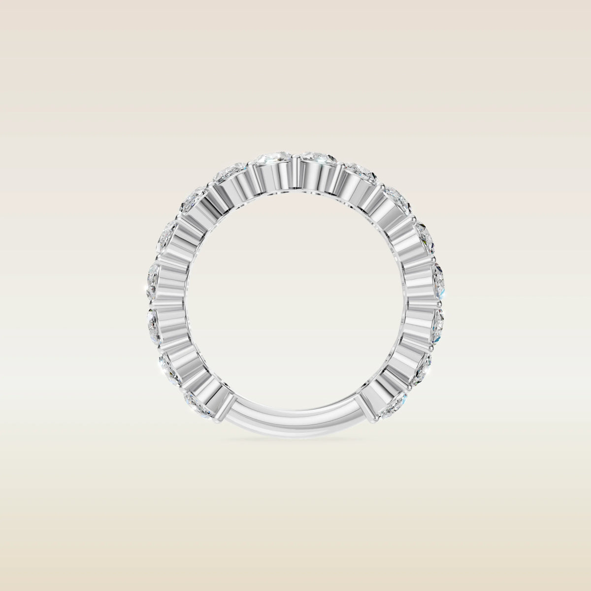 Oval Shaped 3/4 Eternity Band, view 6