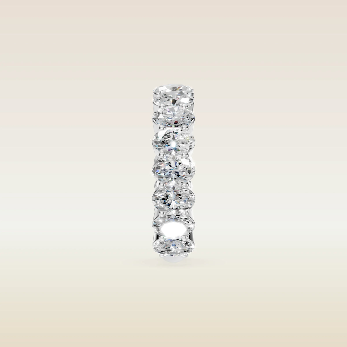 Oval Shaped 3/4 Eternity Band, view 7