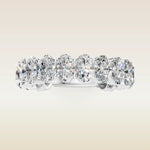 Oval Shaped 3/4 Eternity Band, view 8