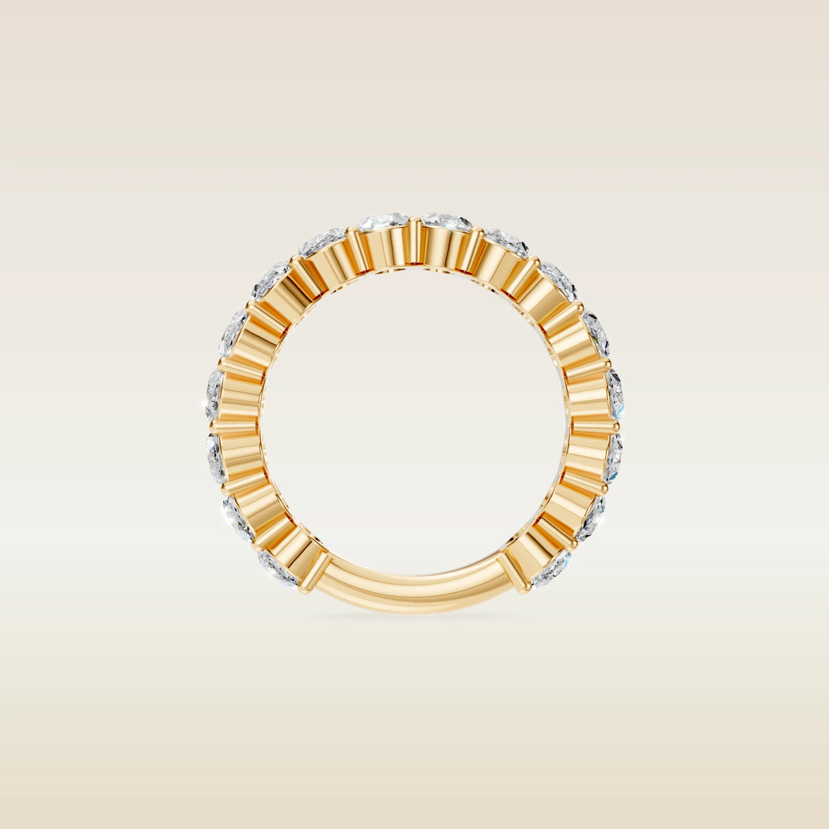 Oval Shaped 3/4 Eternity Band, view 2