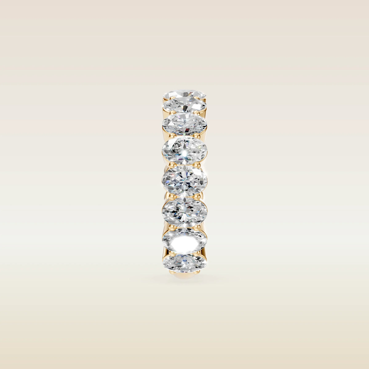 Oval Shaped 3/4 Eternity Band, view 3