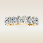 Oval Shaped 3/4 Eternity Band, view 4
