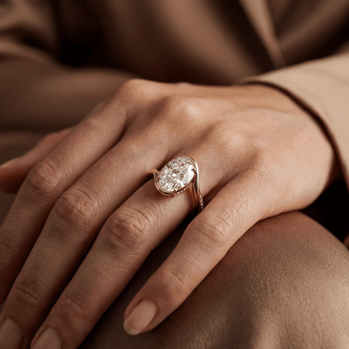 Oval Bypass Hidden Pave