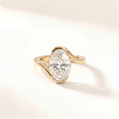 Oval Bypass Hidden Pave