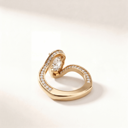 Oval Bypass Hidden Pave