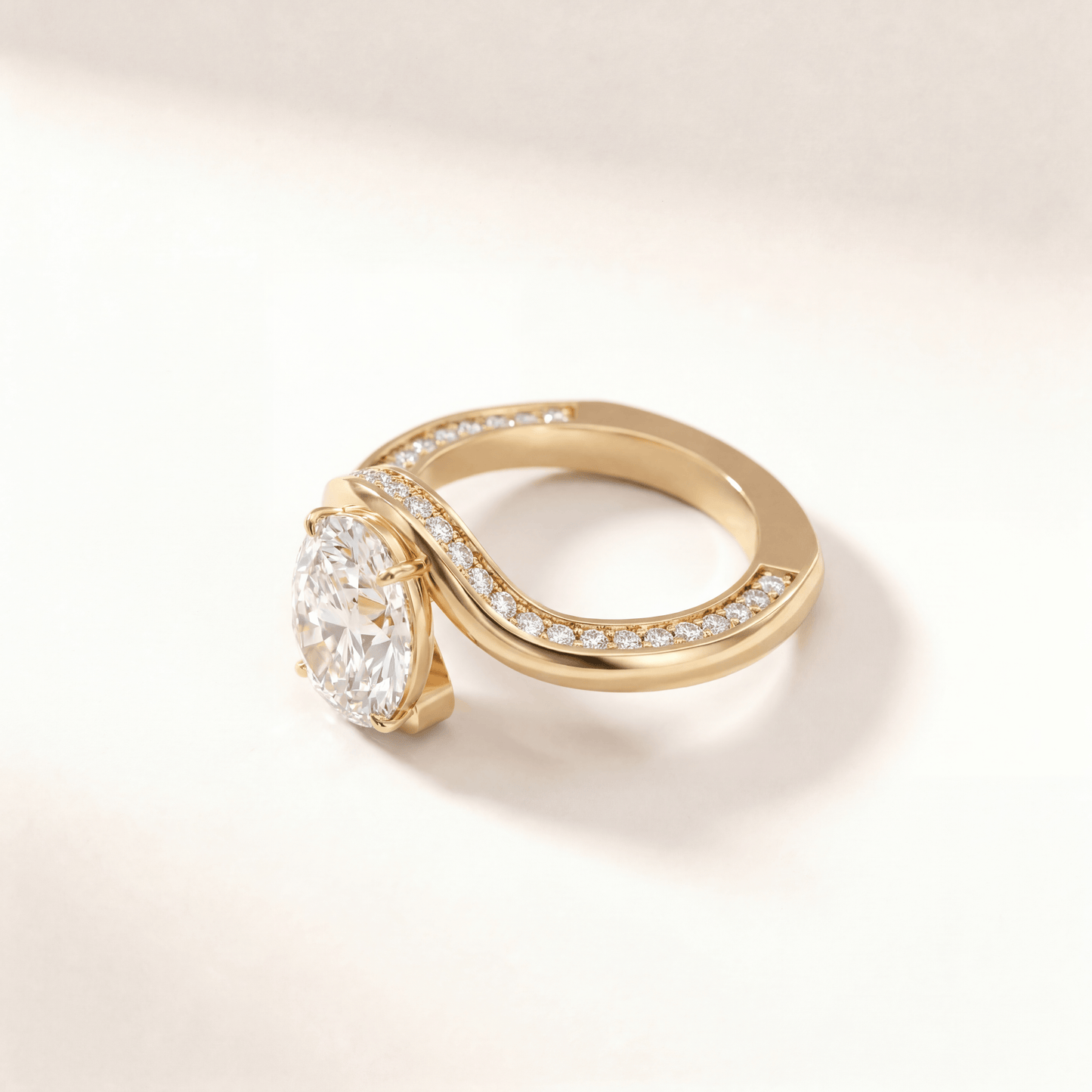 Oval Bypass Hidden Pave