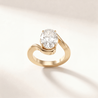 Oval Bypass Hidden Pave