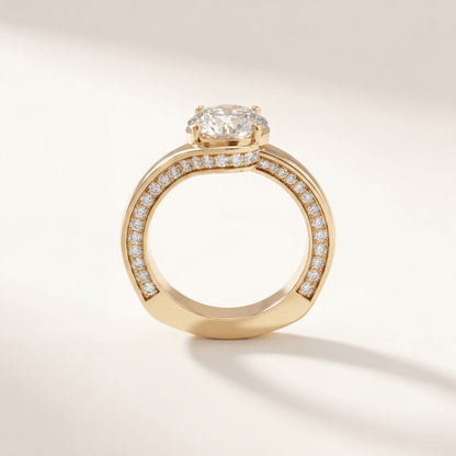 Oval Bypass Hidden Pave