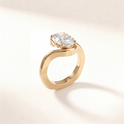 Oval Bypass Hidden Pave