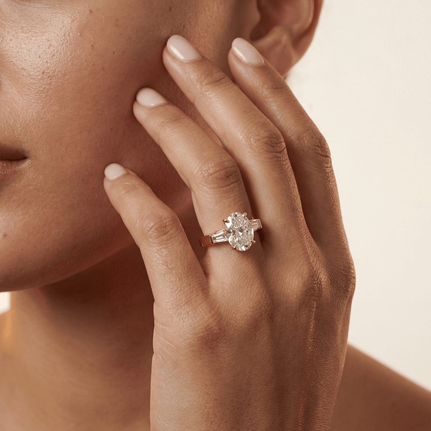 Oval Three Stone Classic