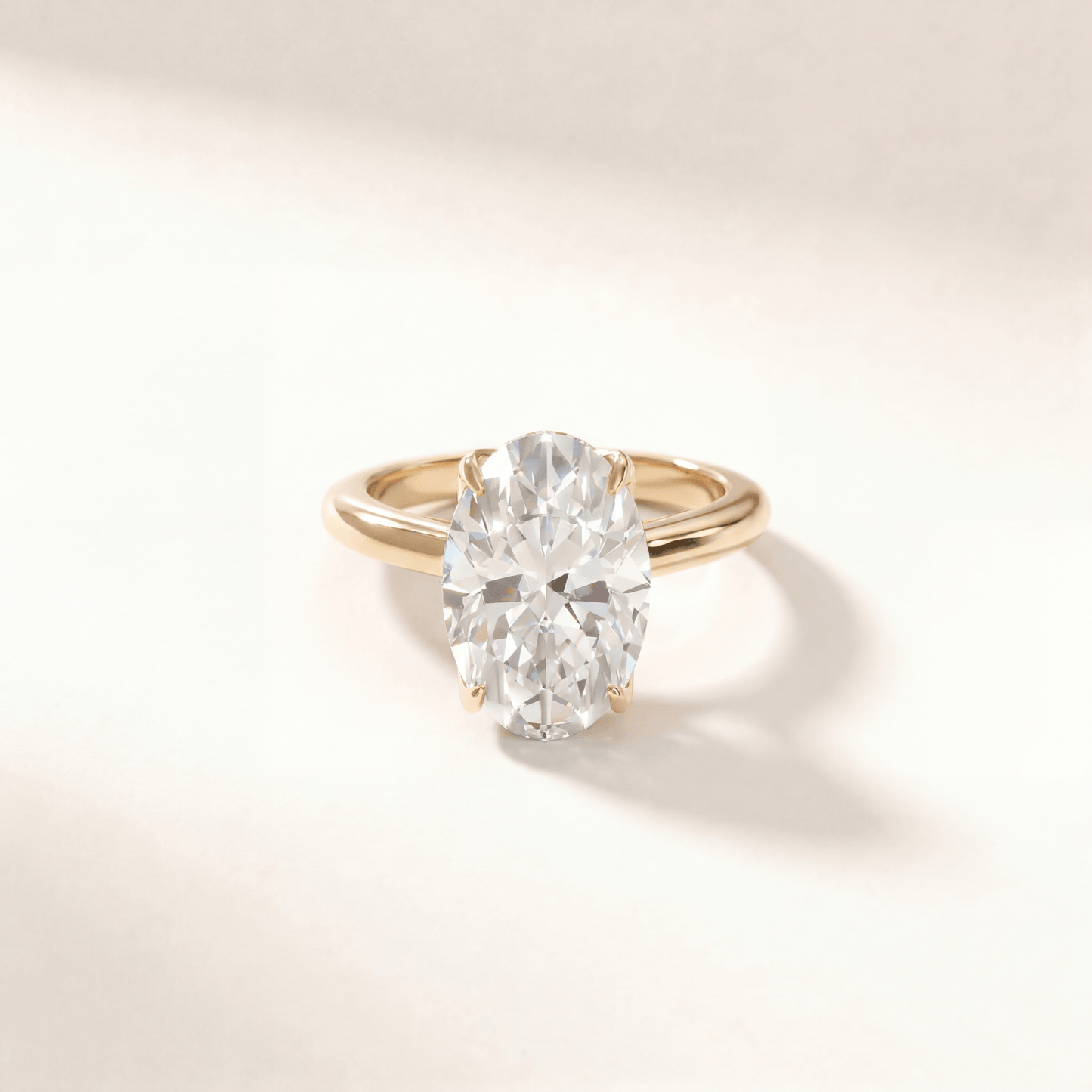 Oval Tulip Four Petal Diamond Bridge