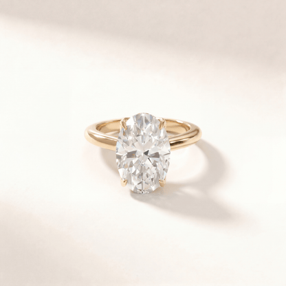 Oval Tulip Four Petal Diamond Bridge