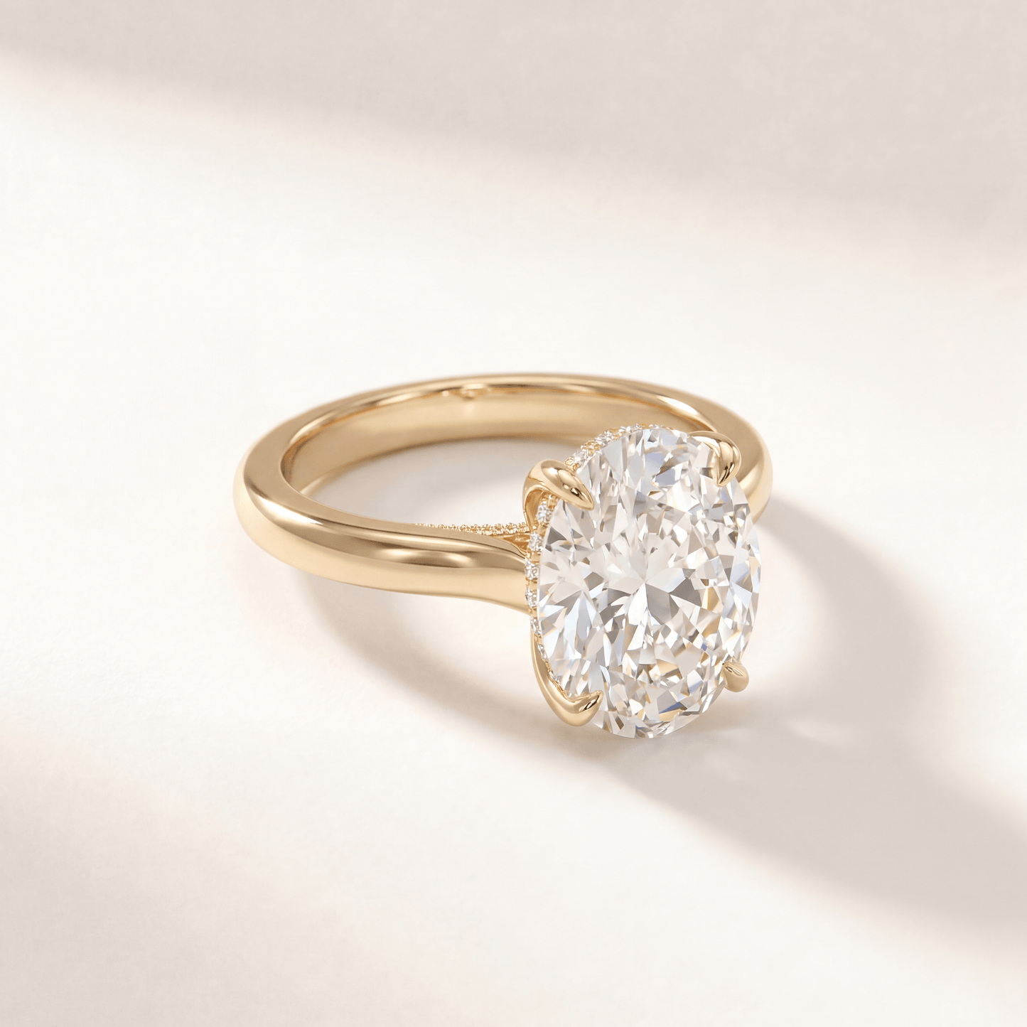 Oval Tulip Four Petal Diamond Bridge