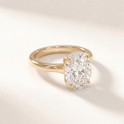 Oval Tulip Four Petal Diamond Bridge