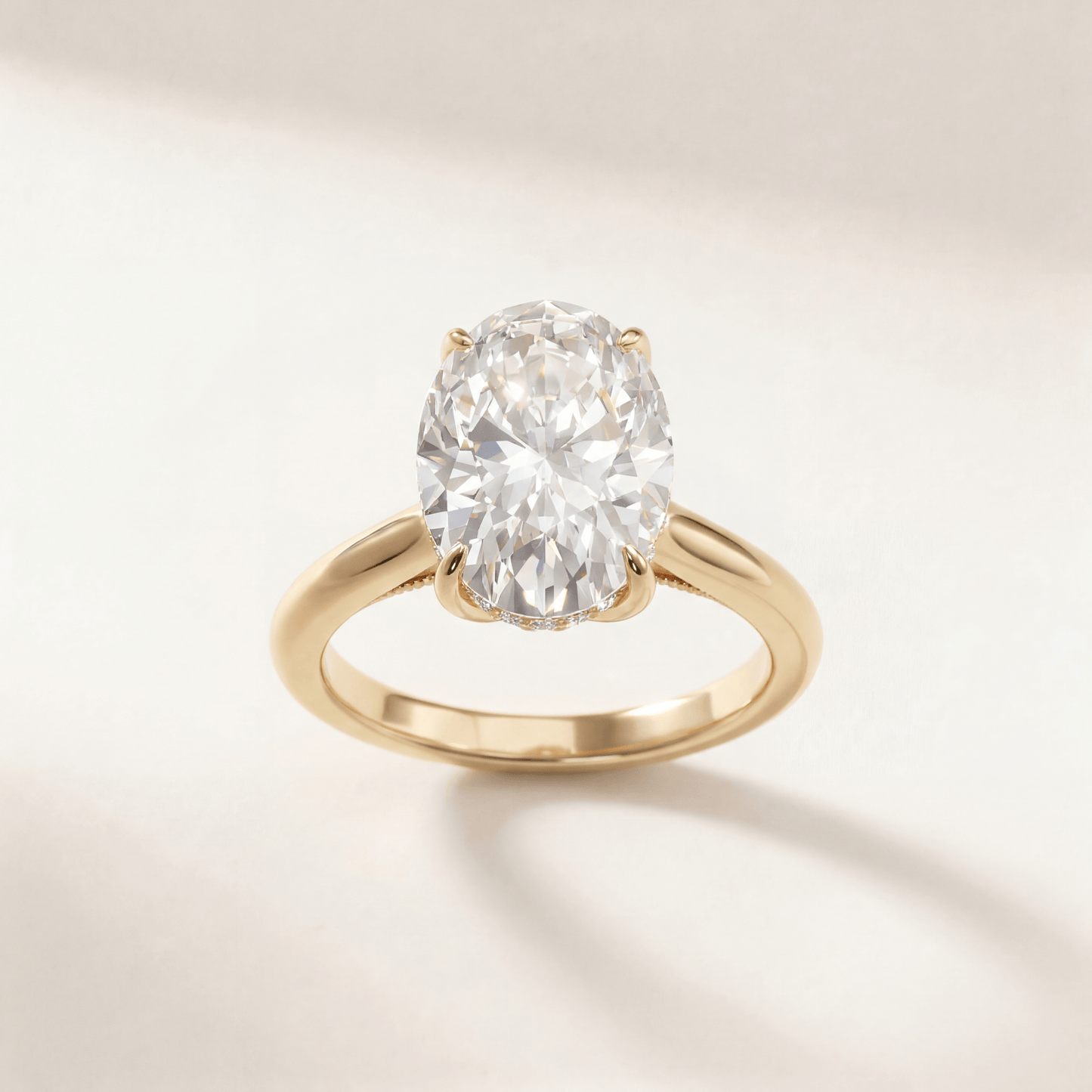 Oval Tulip Four Petal Diamond Bridge