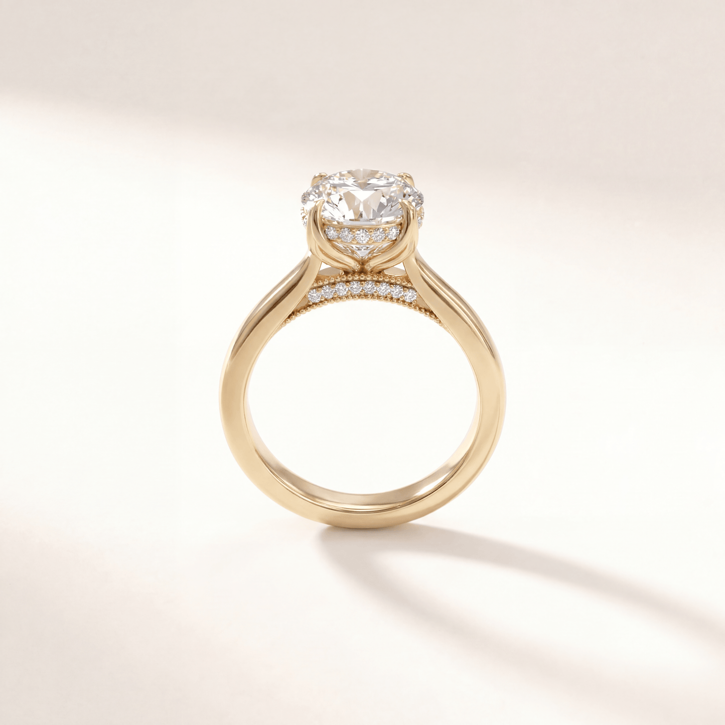 Oval Tulip Four Petal Diamond Bridge