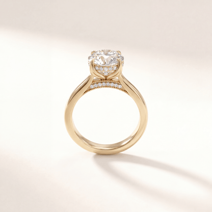 Oval Tulip Four Petal Diamond Bridge