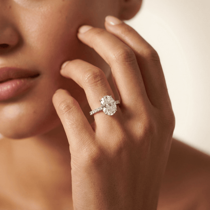 Oval Tulip Four Petal Pave Classic