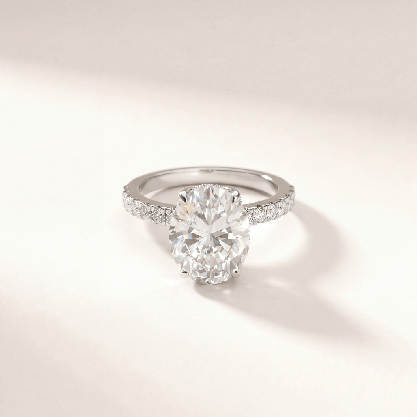 Oval Tulip Four Petal Pave Classic