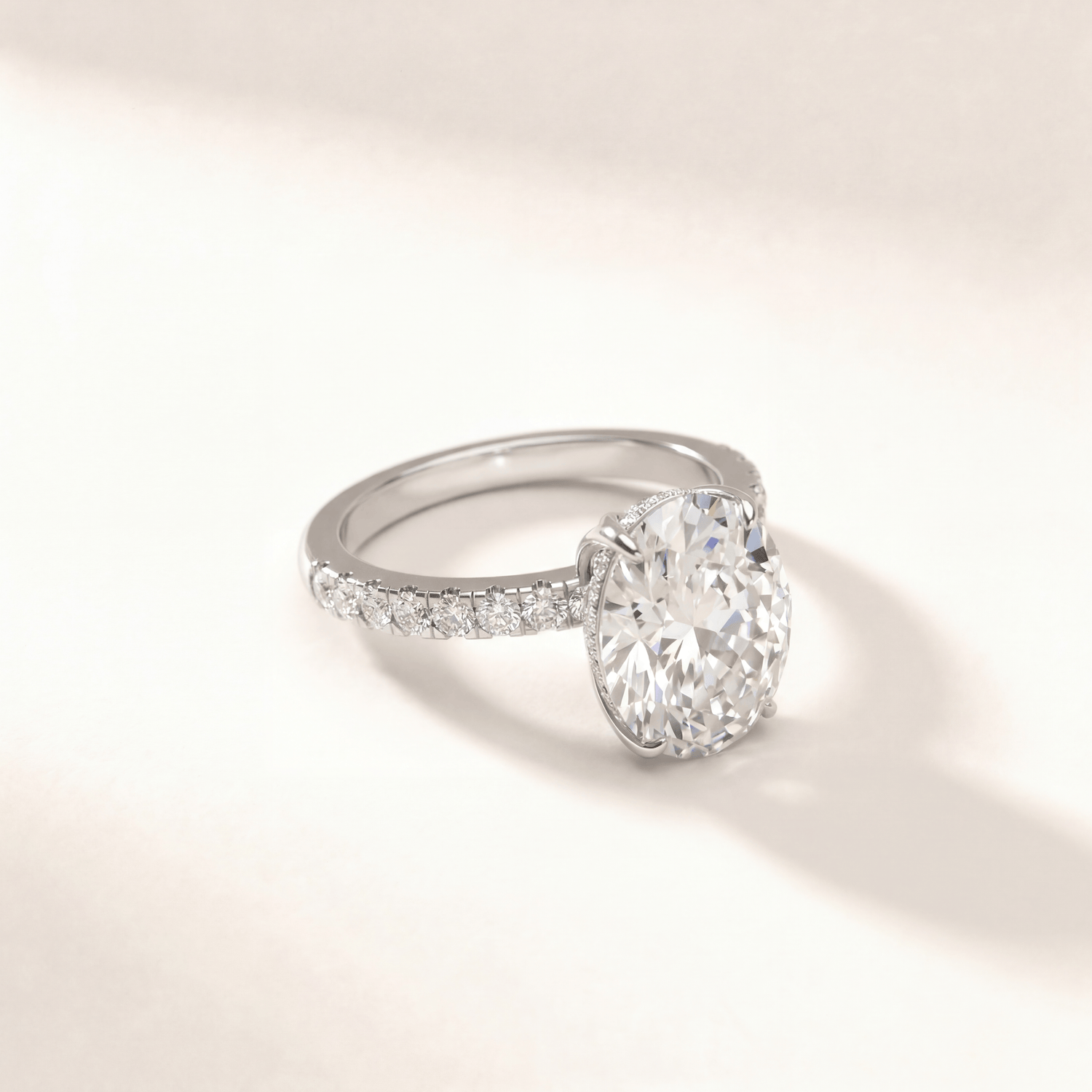 Oval Tulip Four Petal Pave Classic