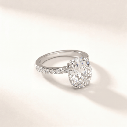 Oval Tulip Four Petal Pave Classic