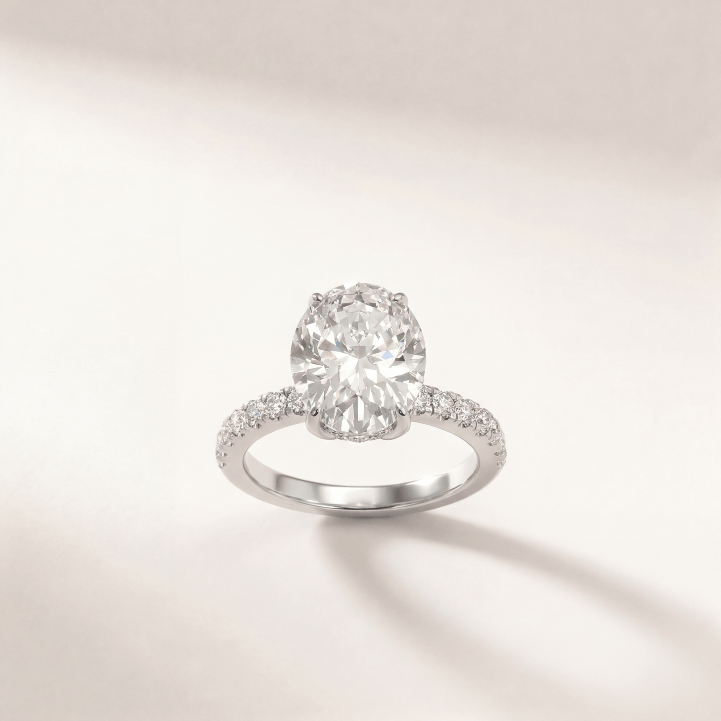 Oval Tulip Four Petal Pave Classic