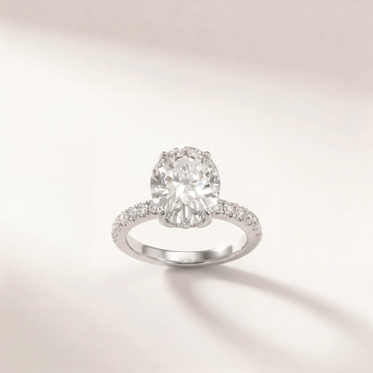 Oval Tulip Four Petal Pave Classic
