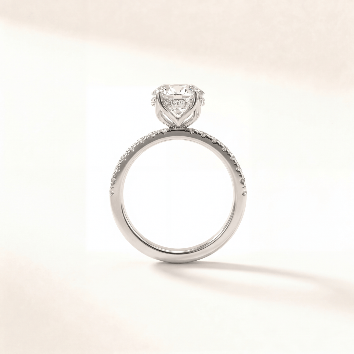 Oval Tulip Four Petal Pave Classic